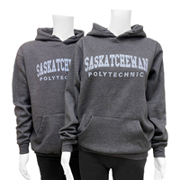 HOODIE WITH DISTRESSED SASK POLYTECH LOGO